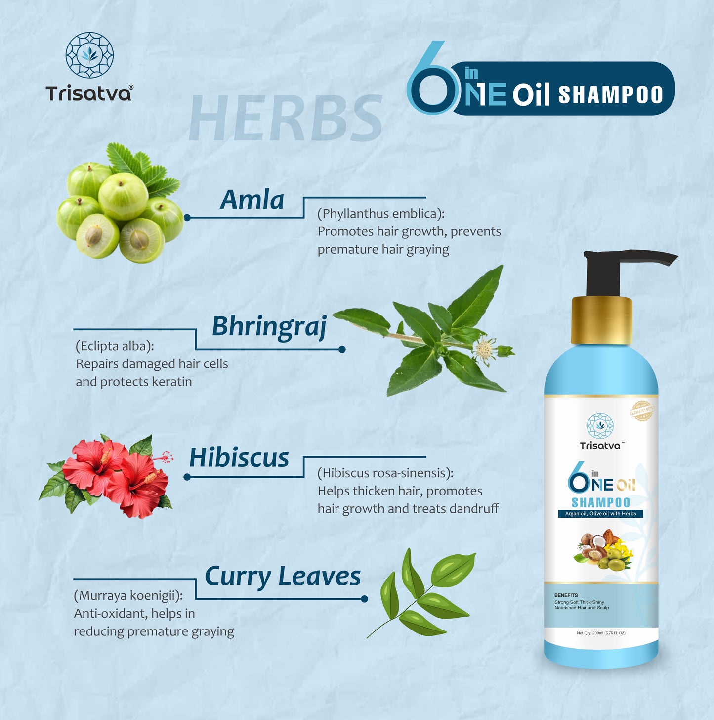 Trisatva 6-in-1 Oil Shampoo