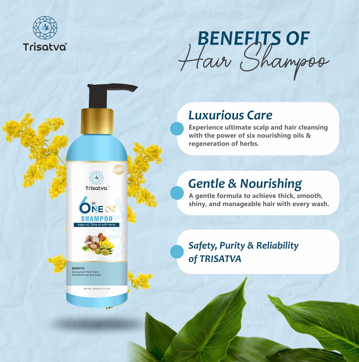 Trisatva 6-in-1 Oil Shampoo