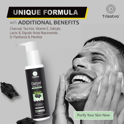 Trisatva Charcoal Tea Tree Facewash