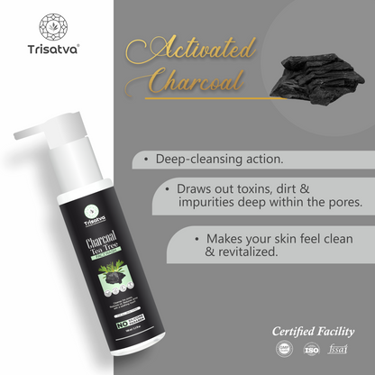 Trisatva Charcoal Tea Tree Facewash