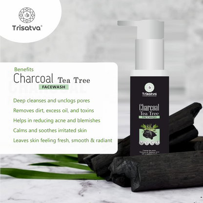 Trisatva Charcoal Tea Tree Facewash